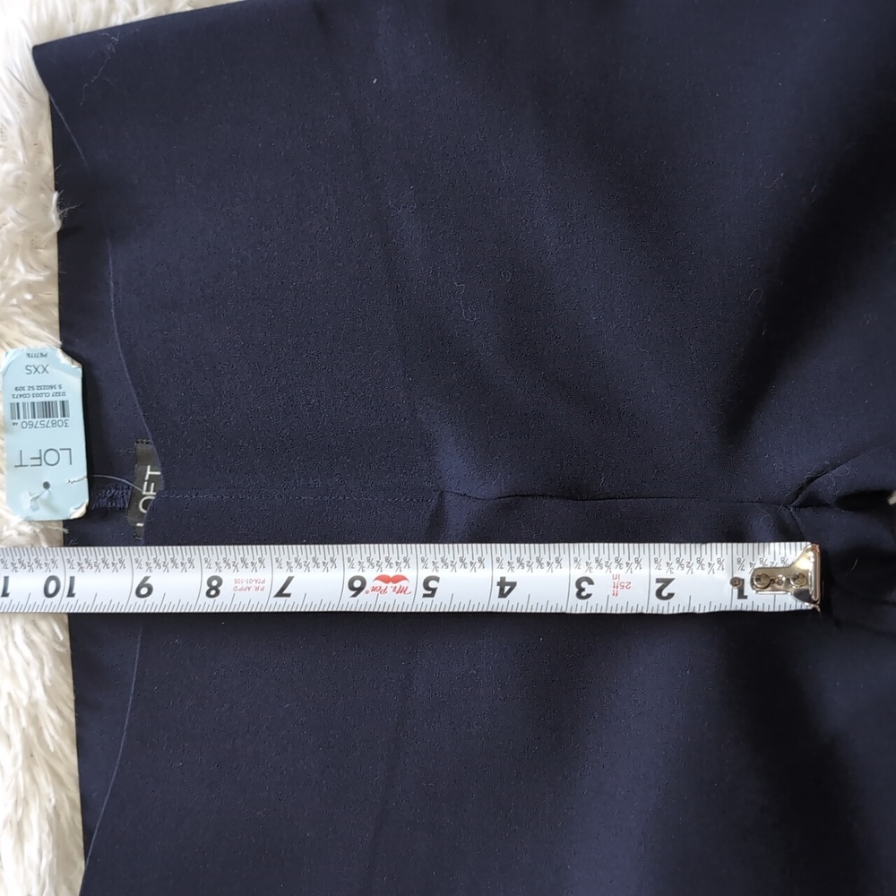 NWT Loft Navy Blue High Waisted Sliming Ponte Layering Leggings Size XXS Petite - Picture 10 of 11
